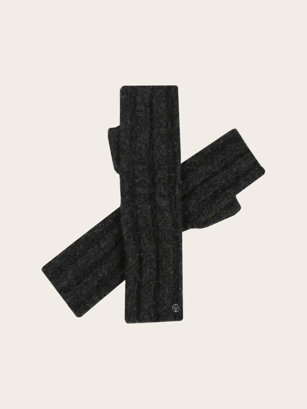 Knitted Wrist Warmers Charcoal