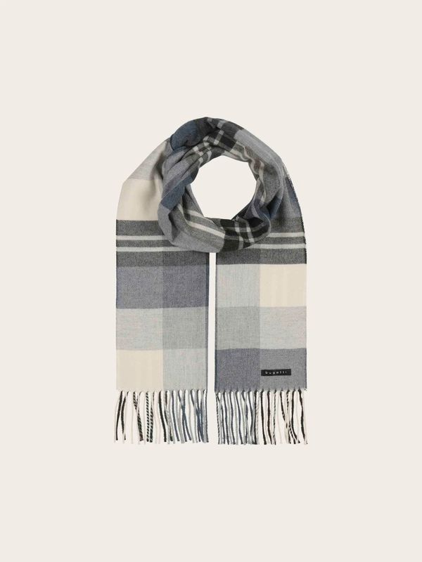 Bugatti Cashmink Scarf Multicolored Check Charcoal