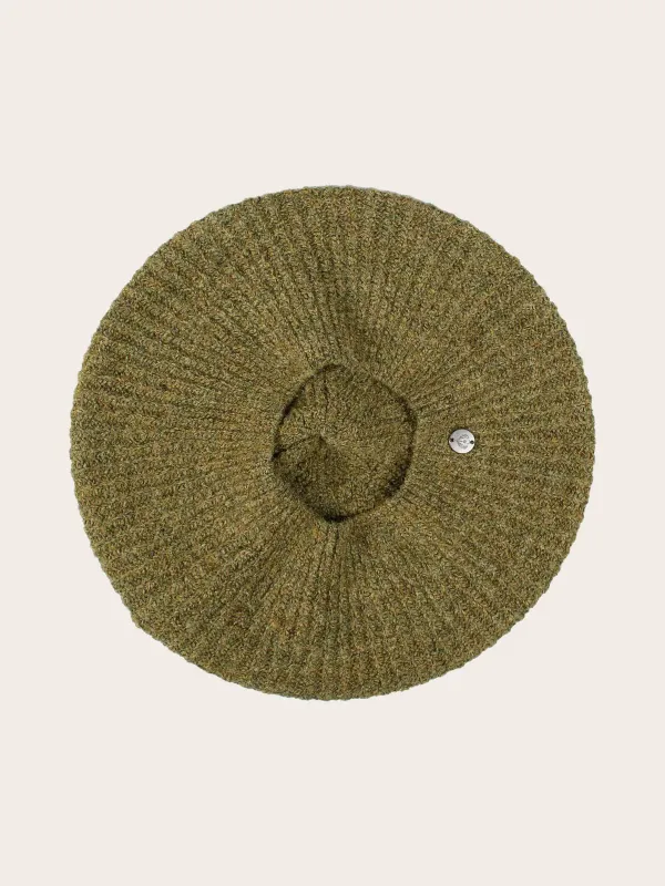 Knitted Beret Safari Green