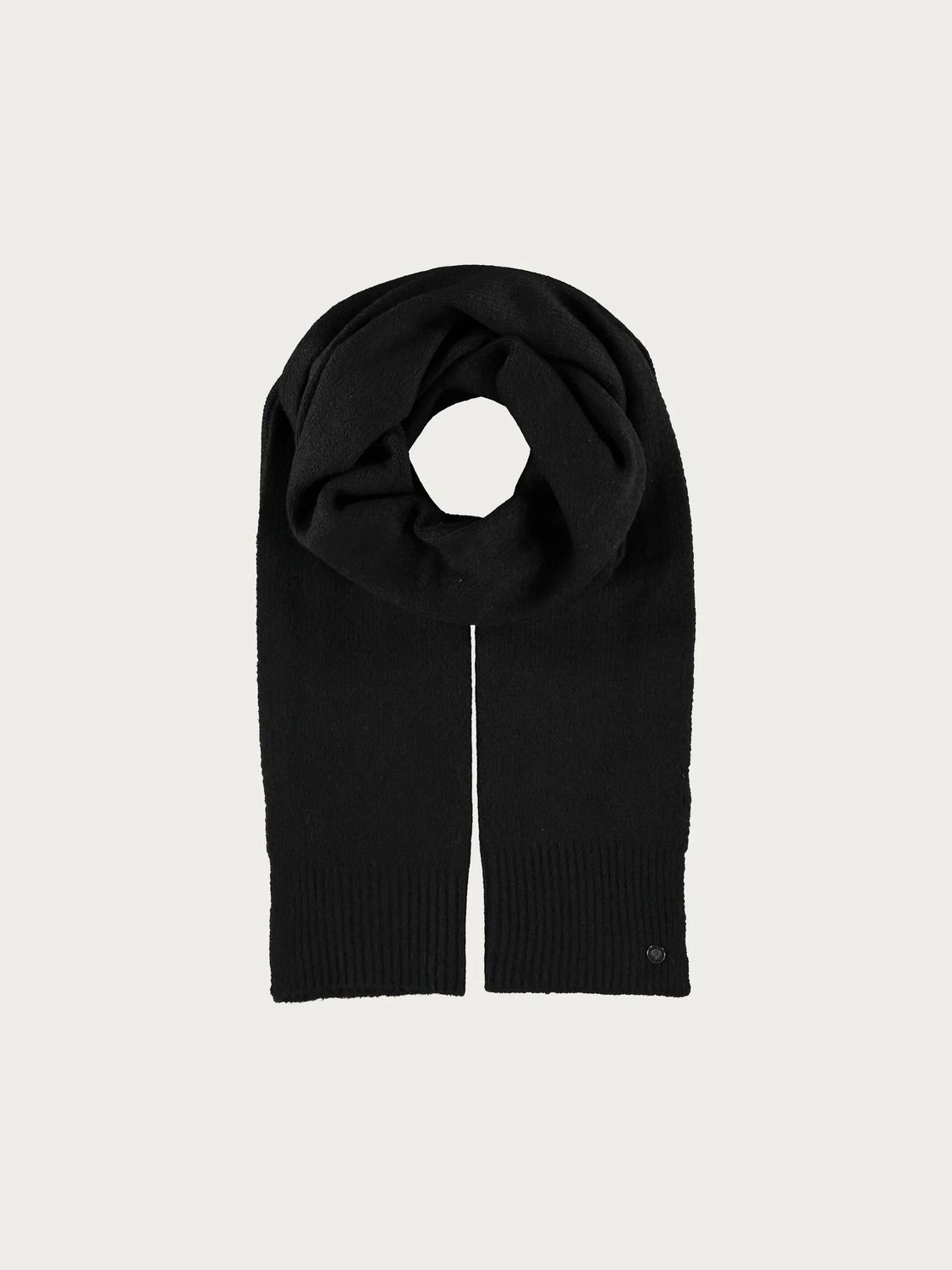 Knitted Scarf In Wool Blend Black
