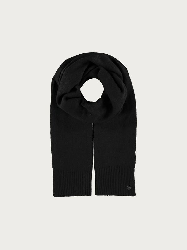 Knitted Scarf In Wool Blend Black