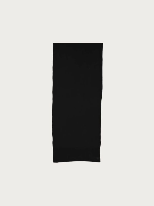 Knitted Scarf In Wool Blend Black