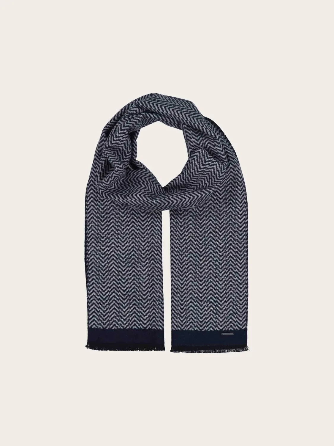 Bugatti Scarf Geometric Design Navy