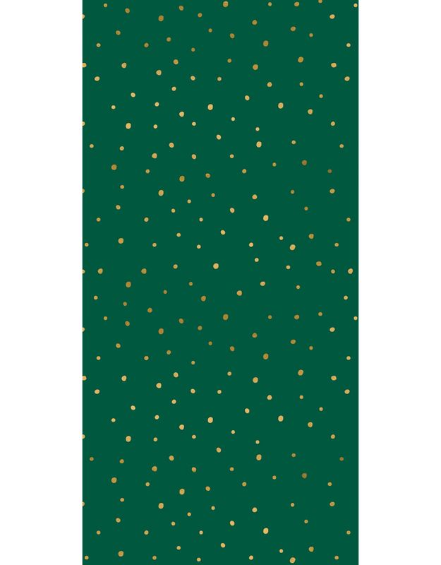 Tissue Paper Random Gold Flecks Green