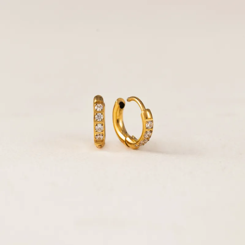 Evie 10mm Hoop Waterproof Earrings Gold