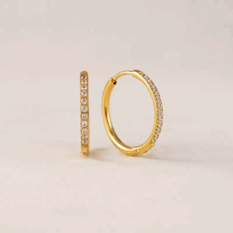 Evie 20mm Hoop Waterproof Earrings Gold