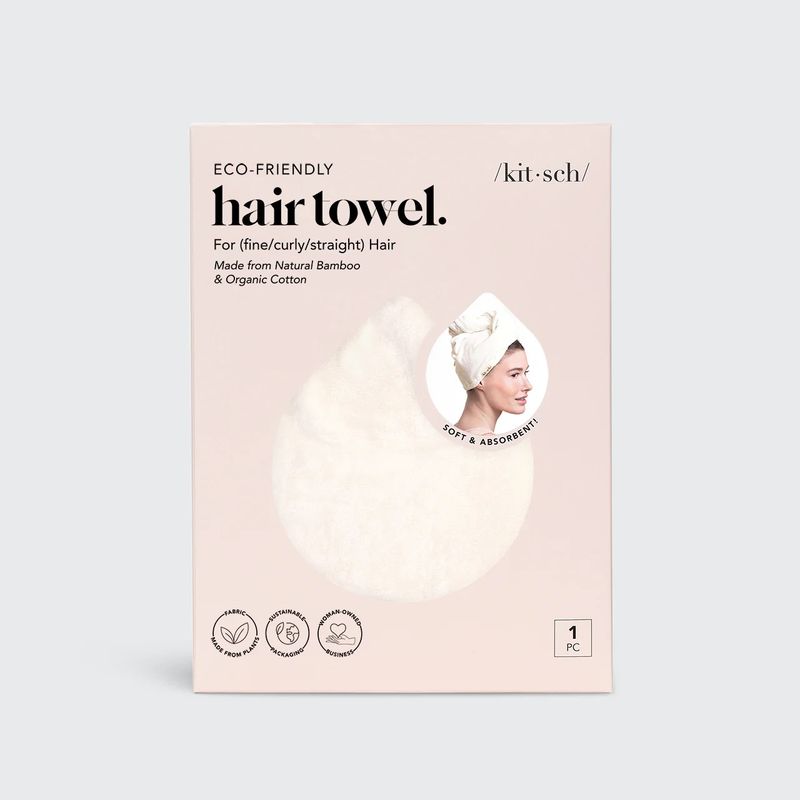 Quick Dry Hair Towel Eco Ivory