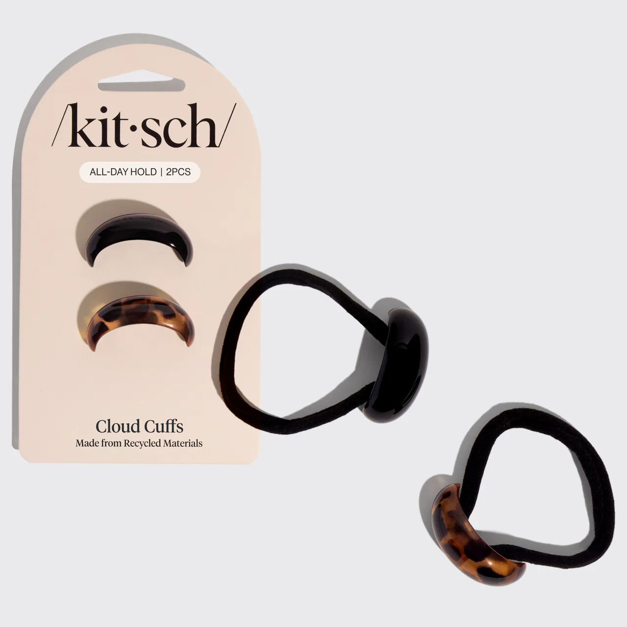 Small Black &amp; Tortoise Cloud Cuffs Set of 2