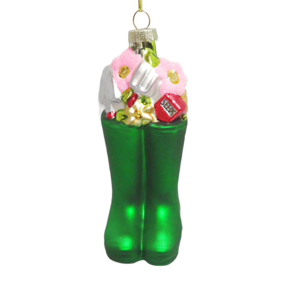 Garden Boot Glass Ornament