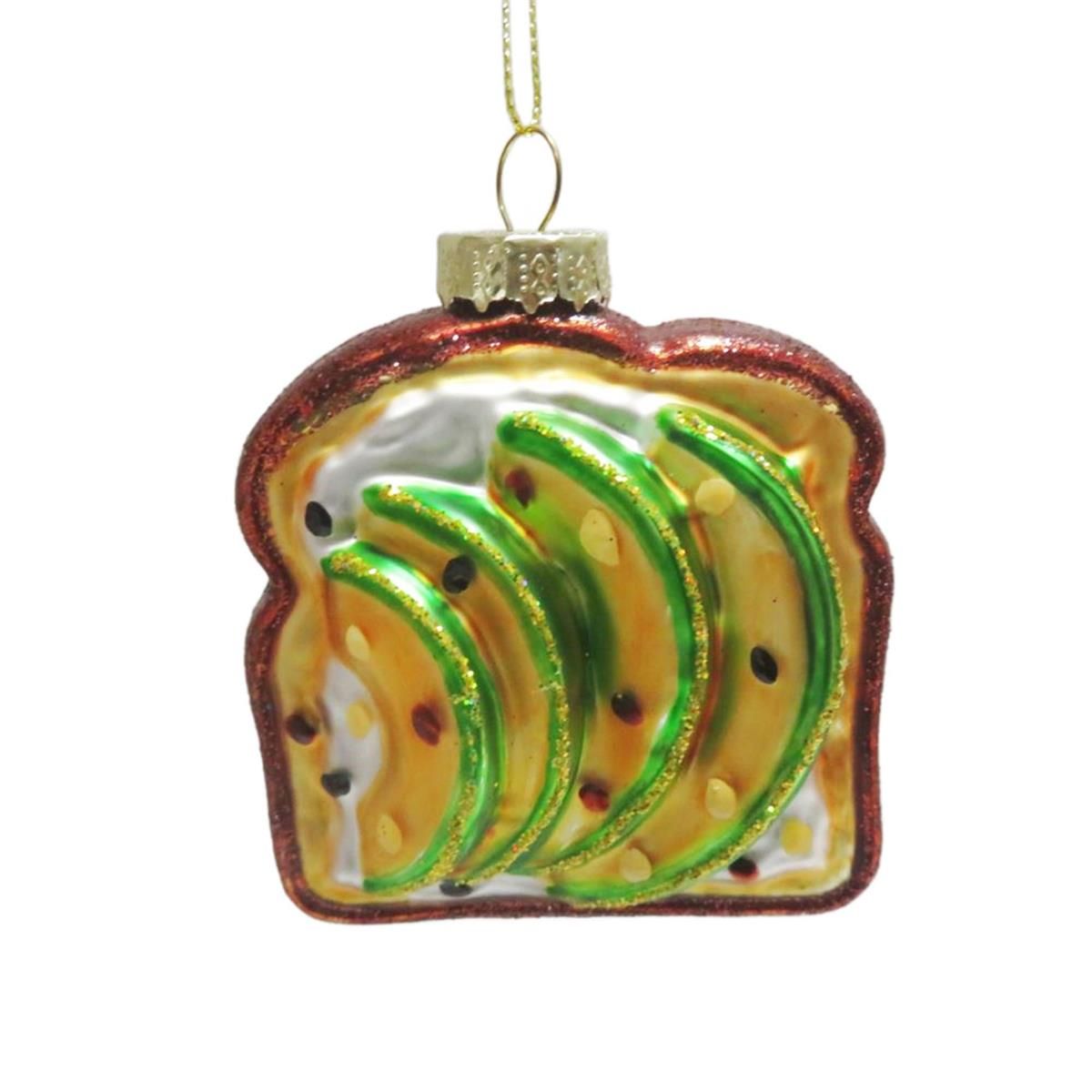 Avocado Toast Glass Ornament