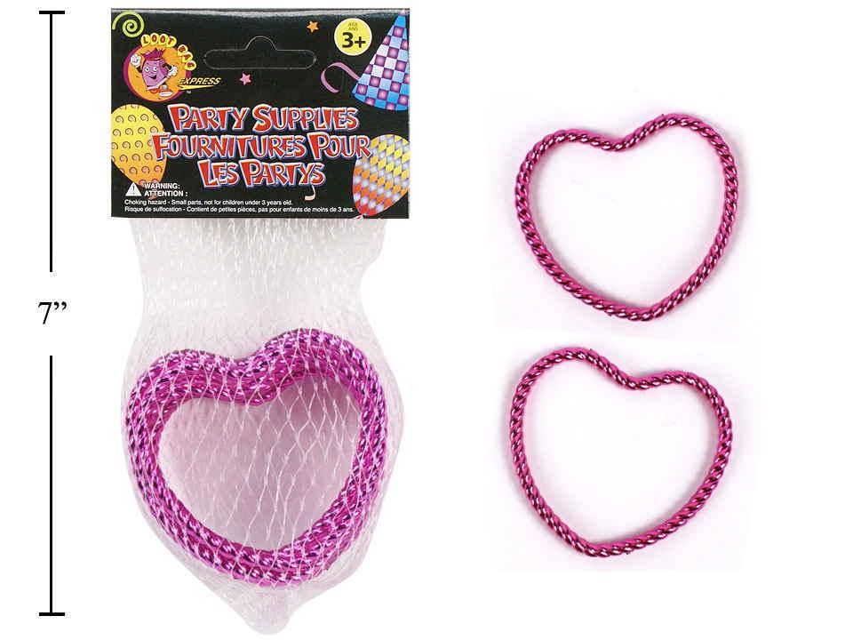 Pack of 8 Valentines Heart Shaped Bracelets