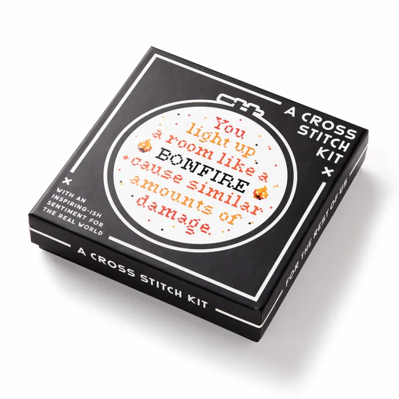You Light Up A Room Like A Bonfire Cross Stitch Kit