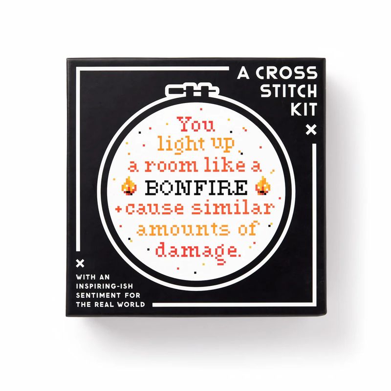 You Light Up A Room Like A Bonfire Cross Stitch Kit