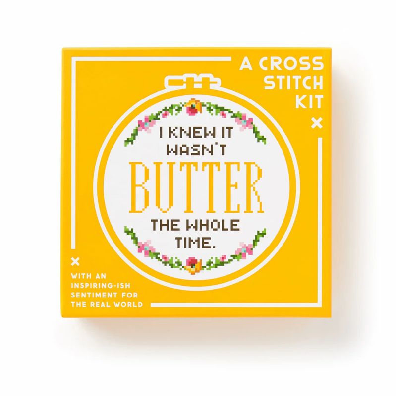 I Knew It Wasn&#39;t Butter Cross Stitch Kit