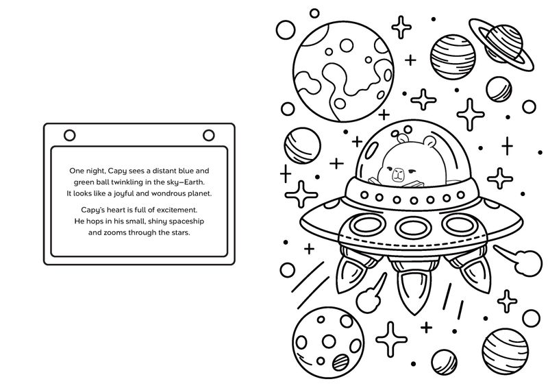 Capybara Zen: A Story and Colouring Book