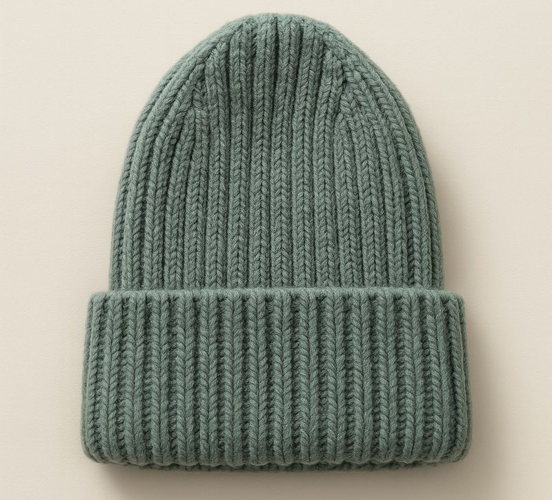 "Aspen" Cashmere Blend Ribbed Toque Ice