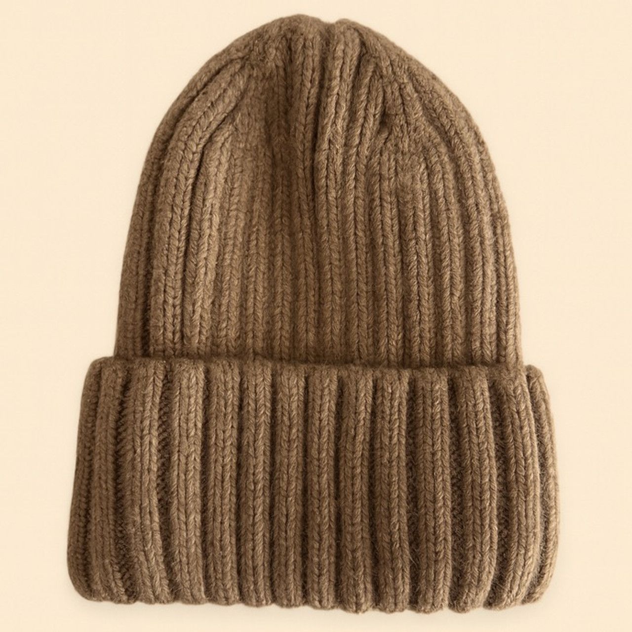 &quot;Aspen&quot; Cashmere Blend Ribbed Toque Faded Taupe