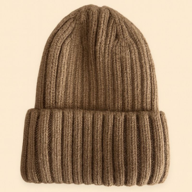 "Aspen" Cashmere Blend Ribbed Toque Faded Taupe