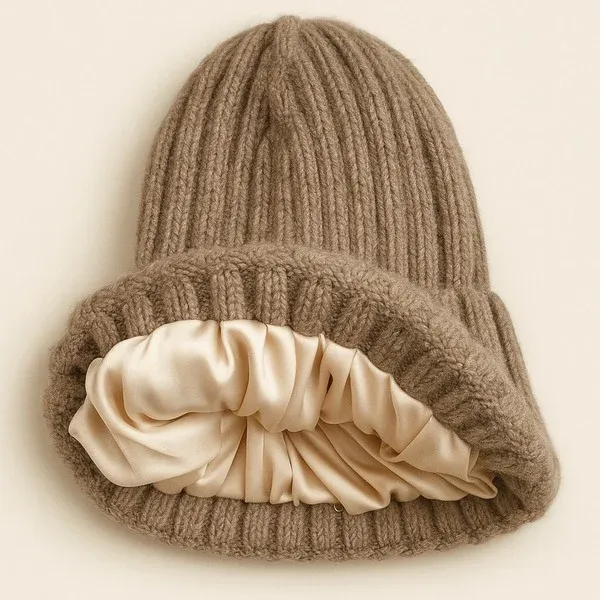 "Aspen" Cashmere Blend Ribbed Toque Faded Taupe