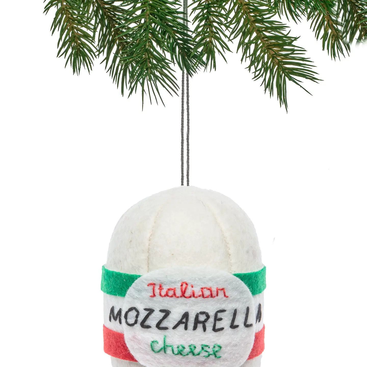 Felt Ornament Mozzarella Cheese