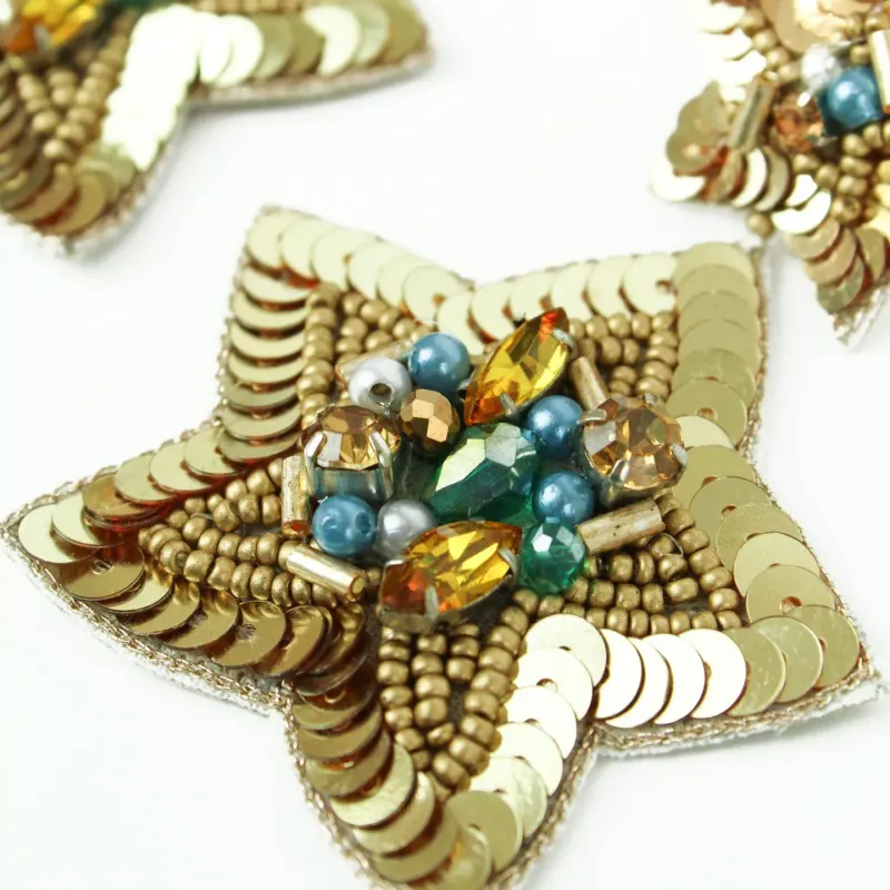 Party Star Beaded Drops Earrings