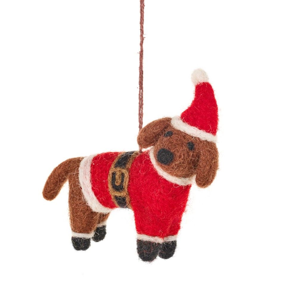 Felt Ornament Buddy Festive Dog