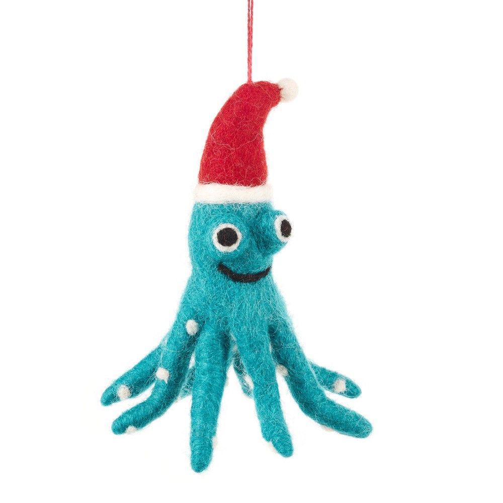 Felt Ornament Christmas Octopus