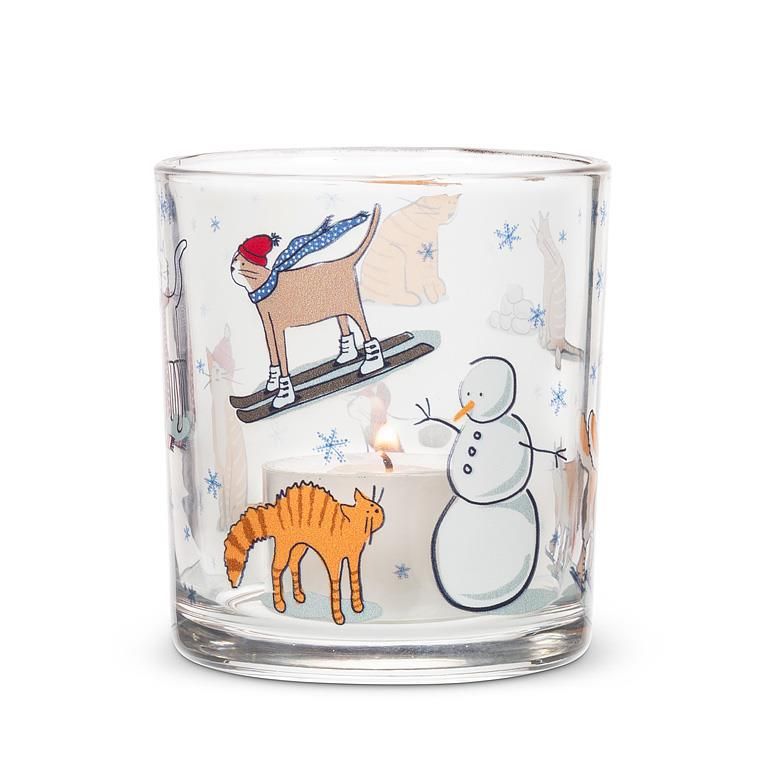 Winter Sport Cats Votive