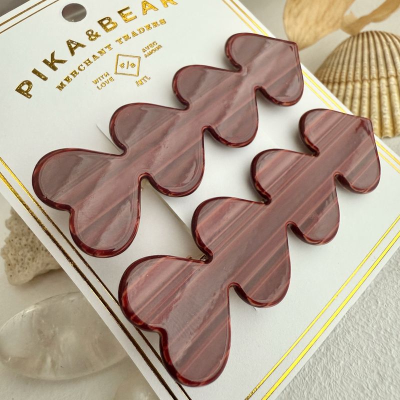 "Love Is A Battlefield" Quadruple Heart Hair Clips Red Jasper