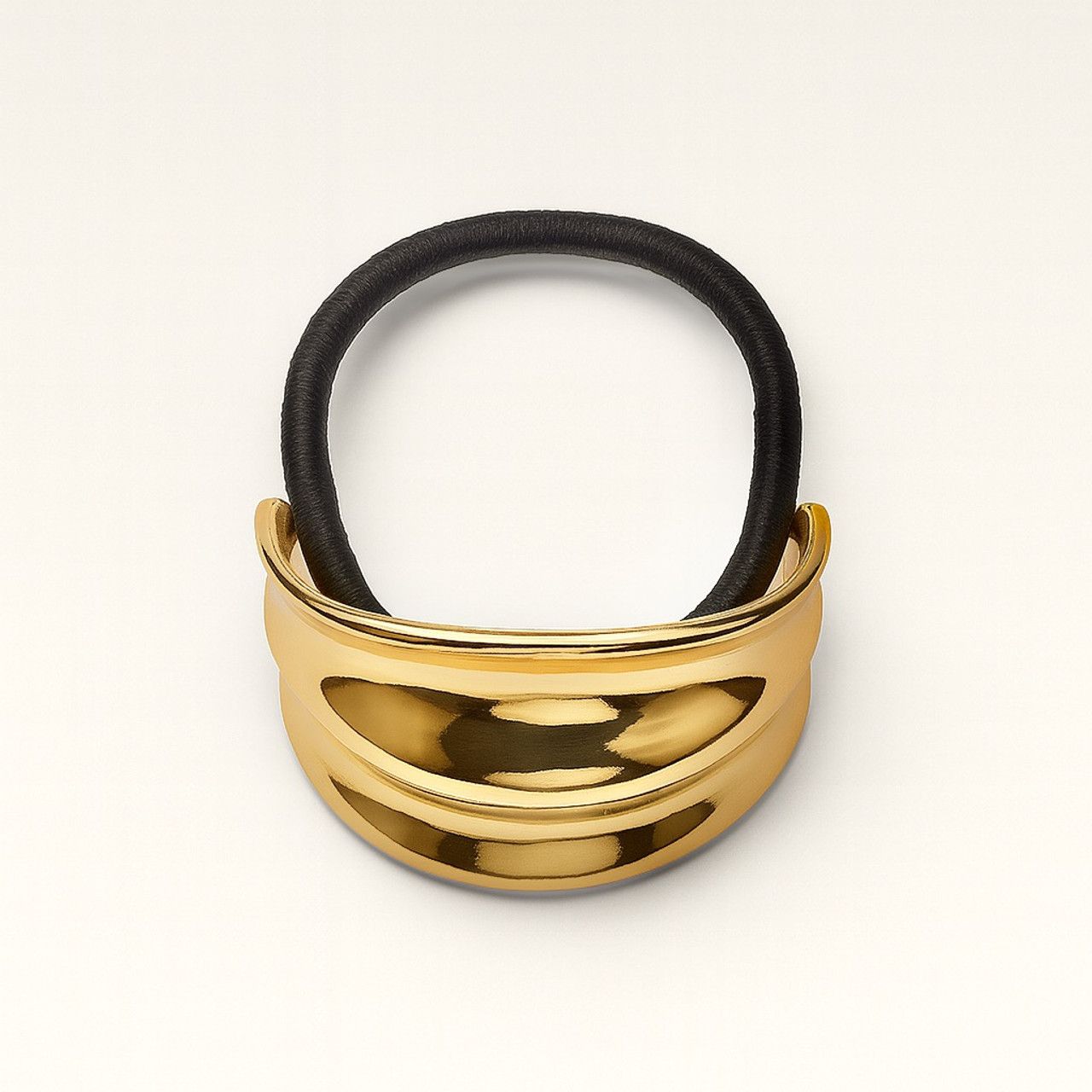 "Concave" Double Detail Hair Elastic Gold