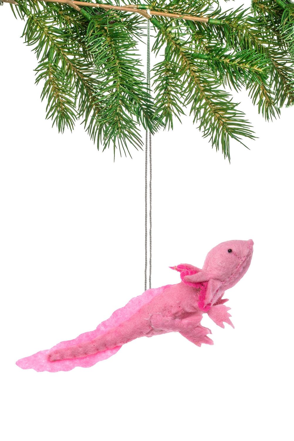 Felt Ornament Pink Axolotl