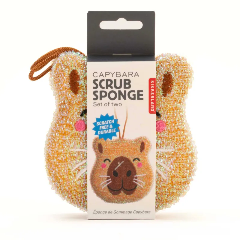 Capybara Scrub Sponge Set of Two