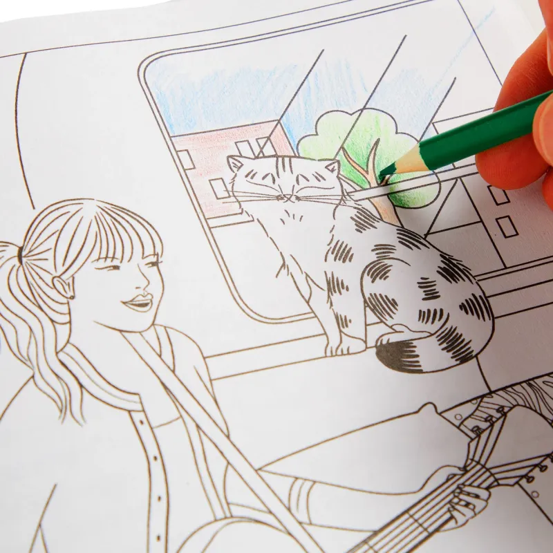 Karma is Three Cats Colouring Book