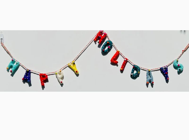 Felt Garland Happy Holidays