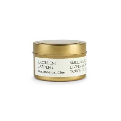 Travel Tin Candle Succulent Garden