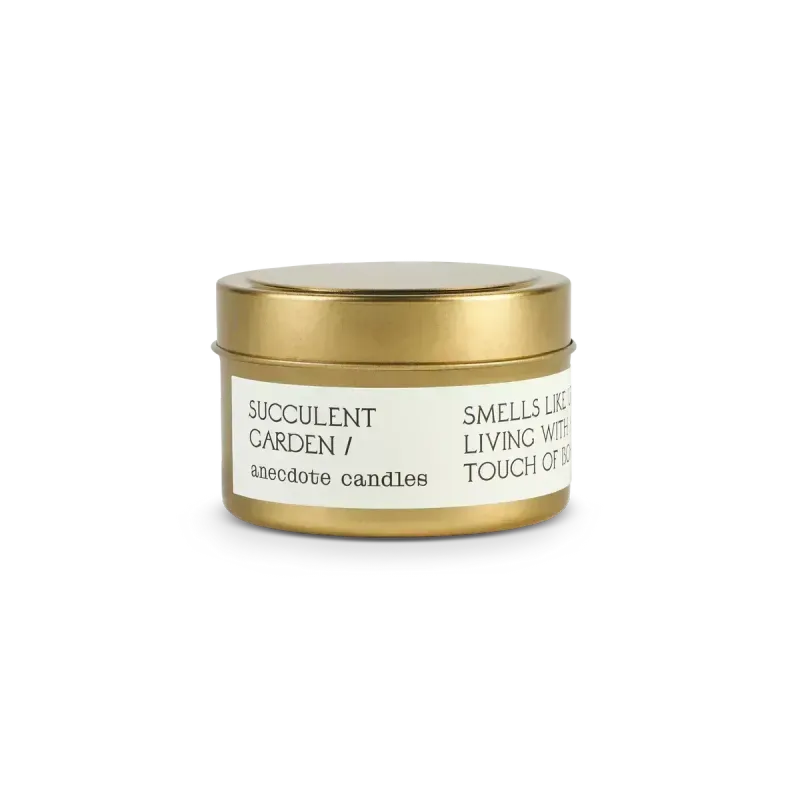 Travel Tin Candle Succulent Garden