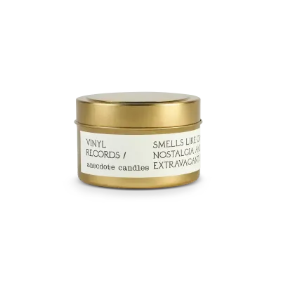 Travel Tin Candle Vinyl Records