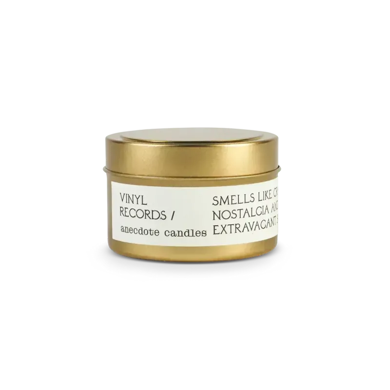 Travel Tin Candle Vinyl Records
