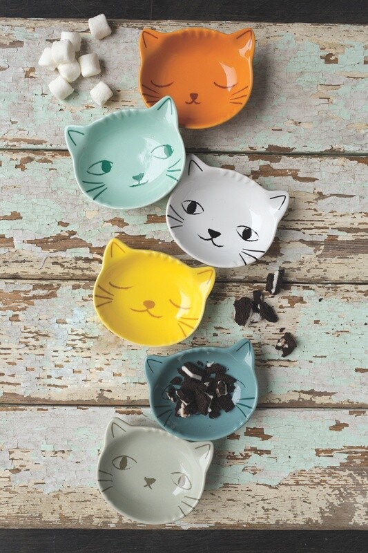 Pinch Bowl Set of 6 Purrfect Cat