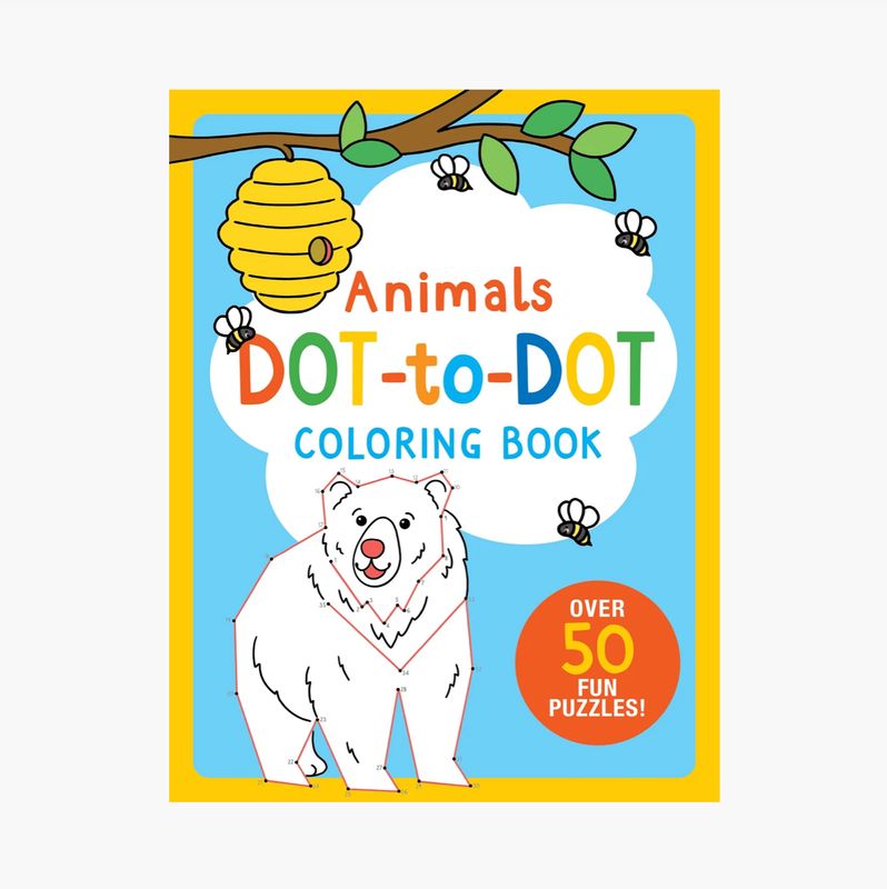 Animals Dot-to-Dot Coloring Book