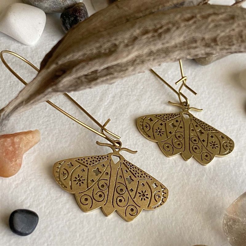 “I Love Lamps” Brass Moth Drop