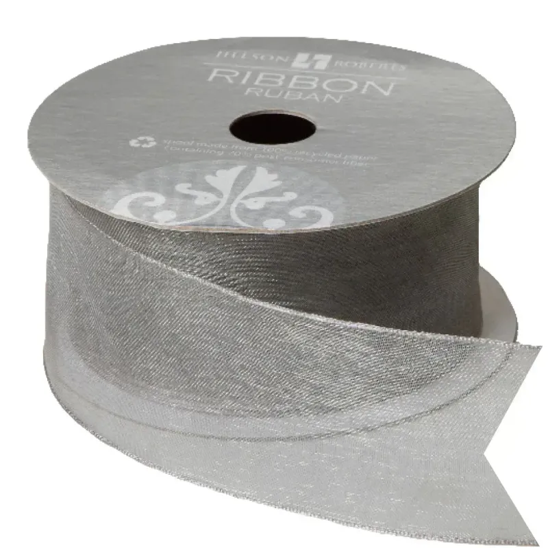 Ribbon Solid Sheer Silver