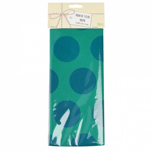 Tissue Paper 10 Sheets Blue On Turquoise Spotlight