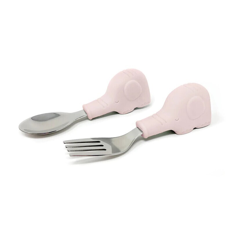Training Utensils Set Pink Elephant