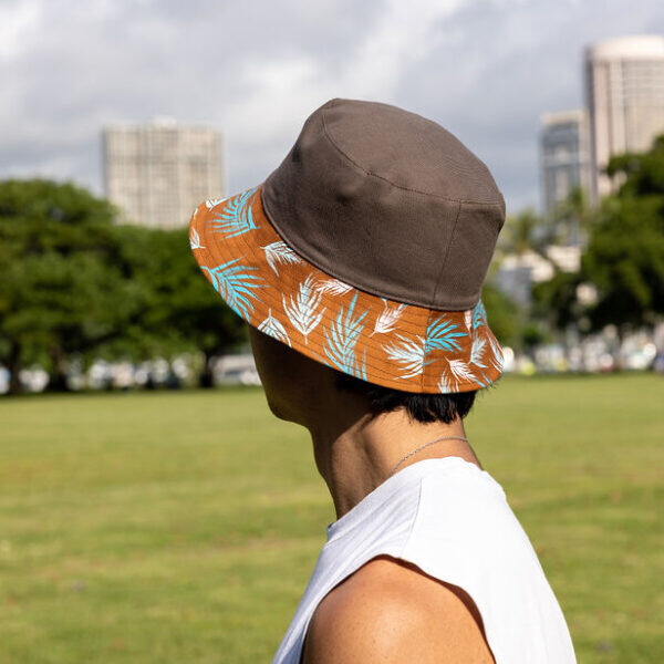 Bucket Hat Charcoal Tropical