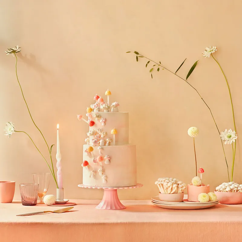Candles Mushroom Birthday Set of 6