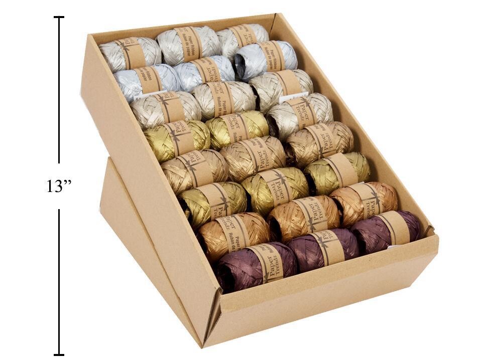 Metallic Paper Raffia Ribbon 33 Feet Assorted