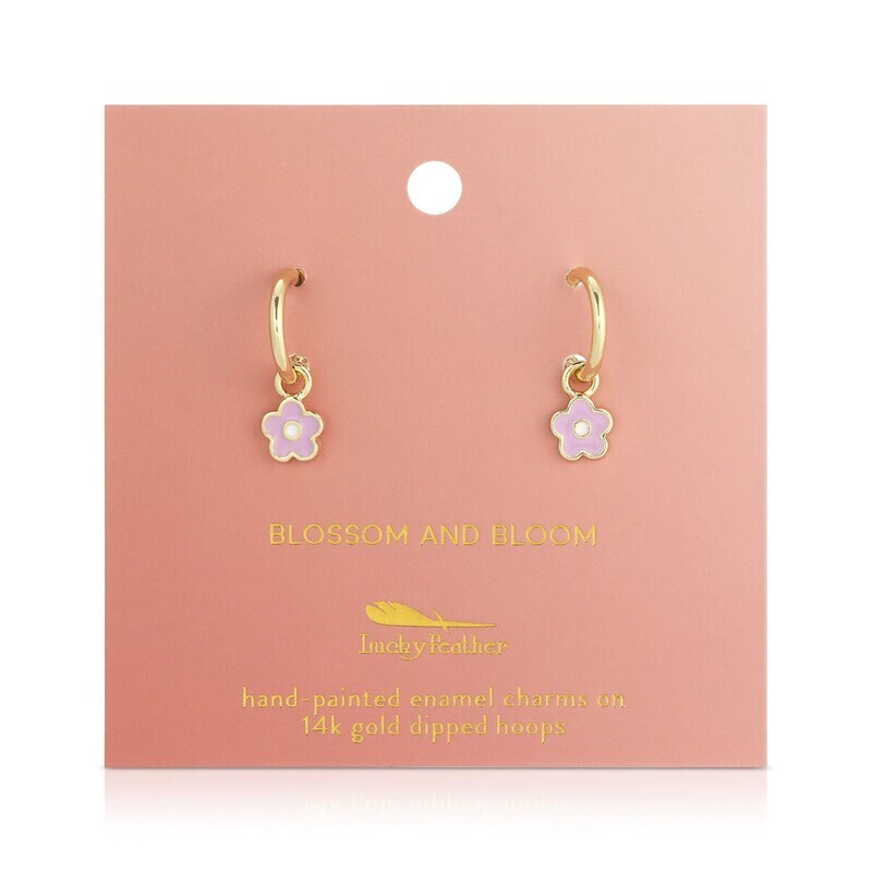 Earrings Flower Hoops Blossom