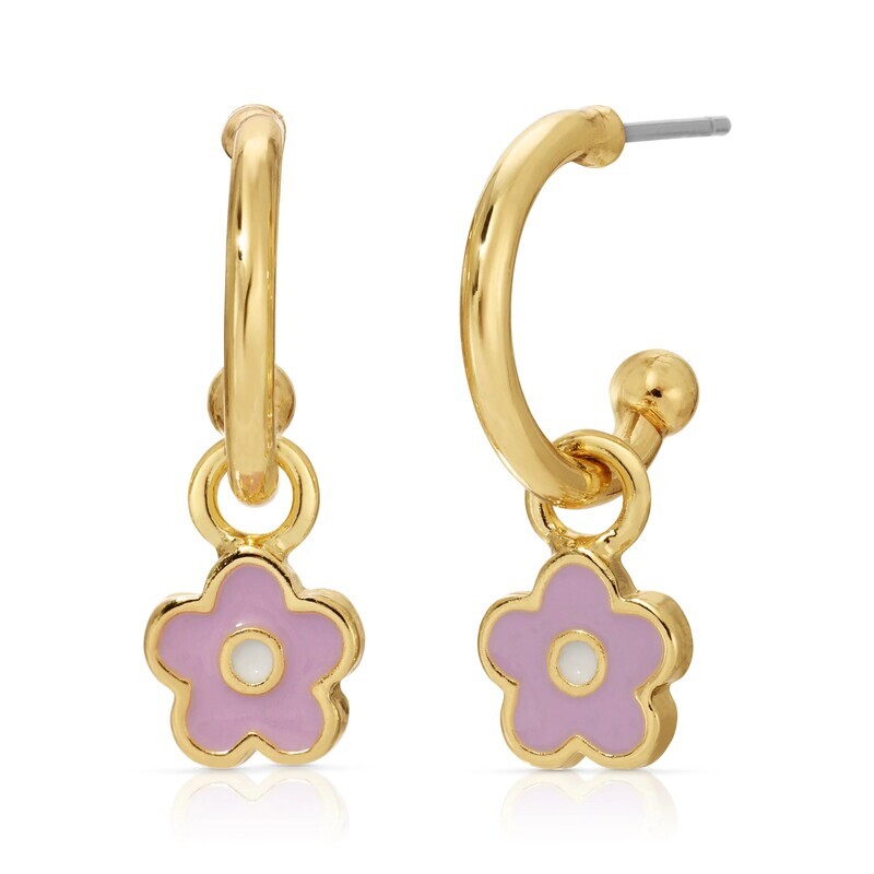 Earrings Flower Hoops Blossom