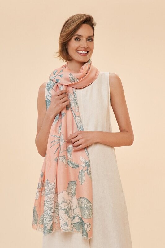 Printed Scarf Floral Jungle Petal